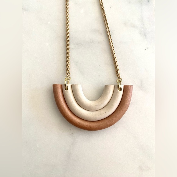 Handmade/Hand crafted polymer clay pendant necklace - Picture 3 of 3